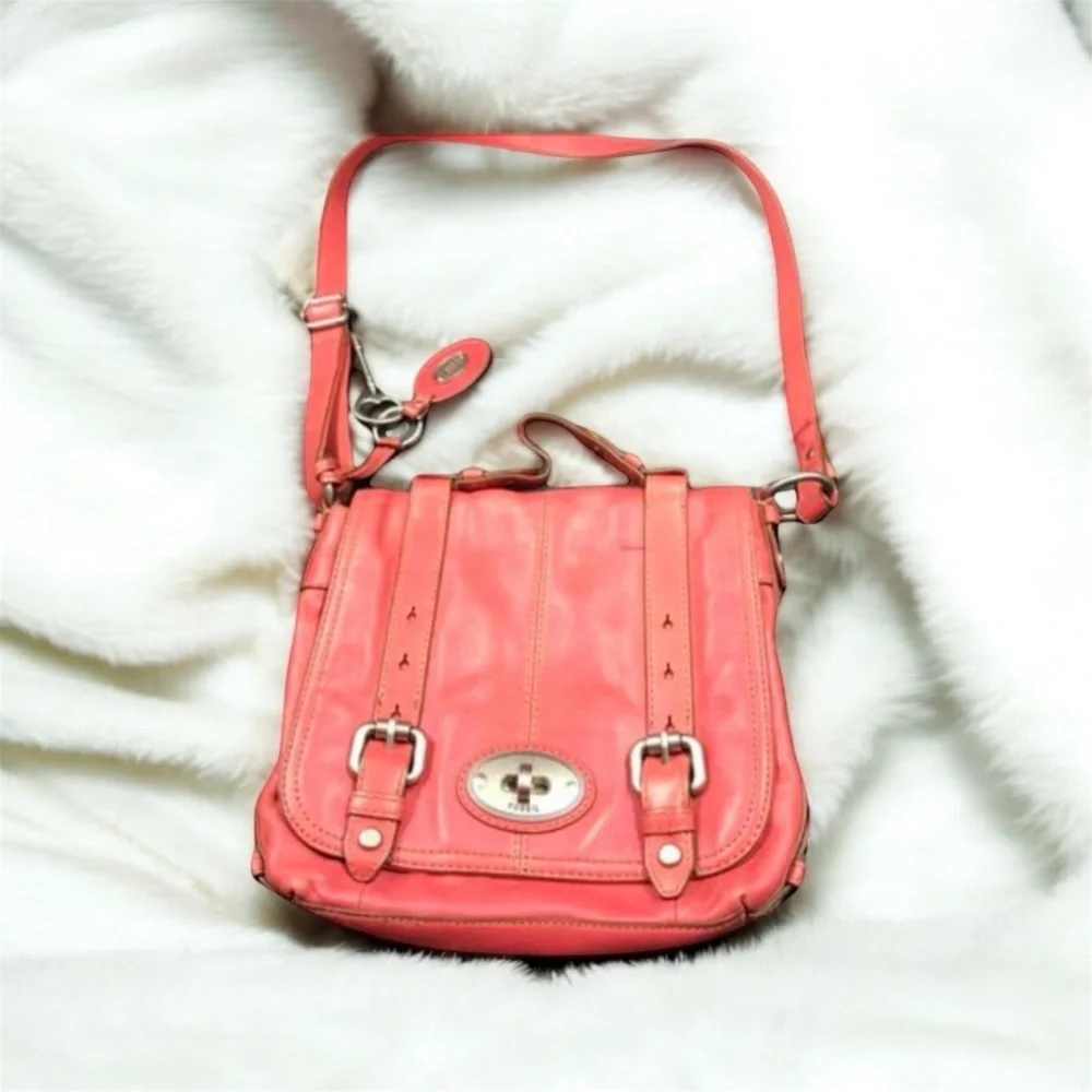 RARE Fossil Maddox Messenger Bag High Quality Leather Y2K Purse